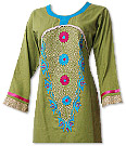 Parrot Green/Turquoise Marina Suit- Pakistani Casual Dress