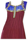 Dark Magenta/Yellow Chiffon Suit- Indian Semi Party Dress