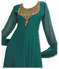 Teal Georgette Suit- Indian Semi Party Dress