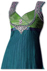 Teal Chiffon Suit- Indian Semi Party Dress