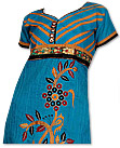 Turquoise/Orange Georgette Suit- Pakistani Casual Dress