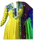 Yellow Chiffon Suit - Indian Semi Party Dress