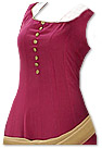 Magenta/Golden Georgette Suit 