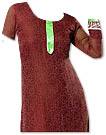 Maroon Georgette Suit - Pakistani Casual Dress