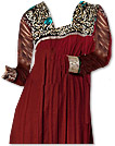 Maroon/Black Chiffon Suit - Indian Dress