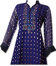 Dark Purple Chiffon Jamawar Suit- Indian Dress