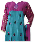 Turquoise Georgette Suit   - Indian Semi Party Dress