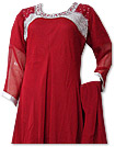 Red Chiffon Suit  - Indian Semi Party Dress