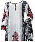 White/Black Georgette Suit  - Pakistani Casual Clothes