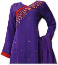 Dark Purple/Red Chiffon Suit