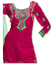 Hot Pink Chiffon Suit- Indian Semi Party Dress