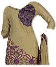 Beige Georgette Suit   - Pakistani Casual Clothes