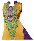 Yellow/Purple Georgette Suit  - Pakistani Casual Clothes