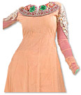 Peach Chiffon Suit   - Indian Semi Party Dress