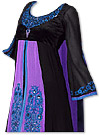 Black/Purple Georgette Suit- Indian Semi Party Dress