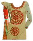 Light Golden/Red Georgette Suit - Pakistani Casual Clothes