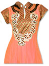 Peach Chiffon Suit - Indian Dress