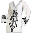 White Georgette Suit  - Indian Semi Party Dress