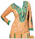 Peach/Green Georgette Suit - Indian Semi Party Dress