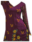 Dark Magenta Georgette Suit - Pakistani Casual Dress