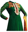 Dark Green Georgette Suit - Indian Semi Party Dress