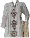 Ivory Chiffon Suit - Indian Semi Party Dress