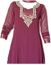 Dark Magenta Georgette Suit - Indian Semi Party Dress