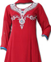 Red Chiffon Suit - Indian Dress