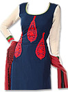 Maroon/Navy Blue Georgette - Pakistani Casual Clothes