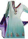 Sky Blue Chiffon Suit  - Indian Semi Party Dress