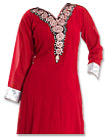 Red Chiffon Suit - Indian Semi Party Dress