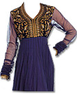 Navy Blue Chiffon Suit- Indian Semi Party Dress