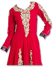 Hot Pink Chiffon  Suit- Indian Semi Party Dress