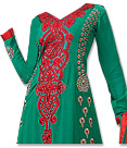 Sea Green Georgette Suit   - Indian Semi Party Dress