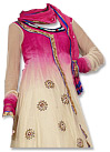 Pink/Cream Chiffon Suit - Indian Semi Party Dress