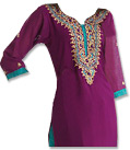 Purple/Turquoise Georgette Suit - Indian Dress