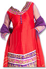 Red/Purple Georgette Suit  - Indian Semi Party Dress