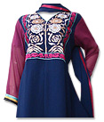 Navy Blue/Magenta Chiffon Suit- Indian Dress