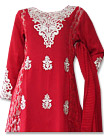 Red Chiffon Suit  - Indian Semi Party Dress