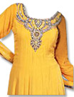 Yellow/Black Chiffon Suit- Indian Clothes