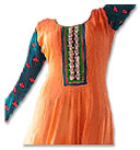 Orange/Blue Georgette Suit