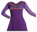 Dark Purple Georgette Suit- Indian Semi Party Dress