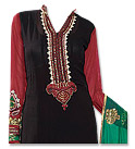 Black/Sea Green Georgette Suit - Indian Semi Party Dress