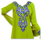 Parrot Green Georgette Suit- Indian Semi Party Dress