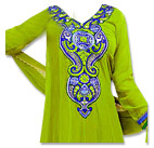 Parrot Green Georgette Suit