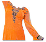 Orange Georgette Suit- Indian Semi Party Dress