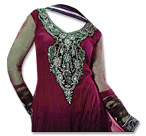 Magenta Chiffon Suit- Indian Semi Party Dress
