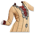 Beige/Red Georgette Suit- Indian Dress