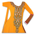 Mustard/Green Georgette Suit- Indian Semi Party Dress