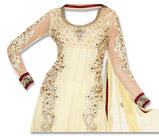 Light Golden Chiffon Suit- Indian Semi Party Dress